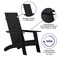 Flash Furniture Black Modern Dual Slat Back Adirondack Chair JJ-C14509-BK-GG - alternate 6